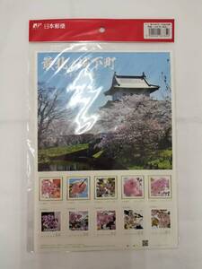 切手シート　最北の城下町　万本桜の庭園　63円×5枚　84円×5枚　未開封品　難あり　現状品