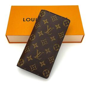 【極美品】新型モデル LOUIS VUITTON ルイヴィトン モノグラム ポルトフォイユ ブラザ 長財布