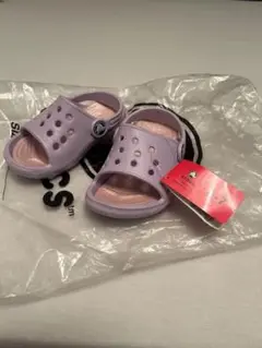 未使用タグ付き⭐︎Crocs キッズサンダル LAV 6-7