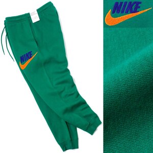 新品 秋冬 NIKE ナイキ 裏起毛 スウェット ジョガーパンツ XL ロング パンツ ボトムス フリース メンズ サガラ刺繍 緑 グリーン ◇GI3492B