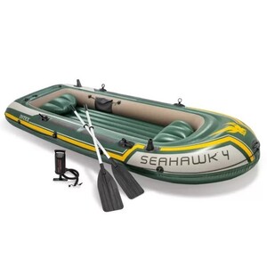 新品 インテックス シーホーク4 約351×145×48cm 積載重量480kg 4人乗り INTEX Seahawk 4 Inflatable Boat Set ボート #140〇A060/k.i/k.c