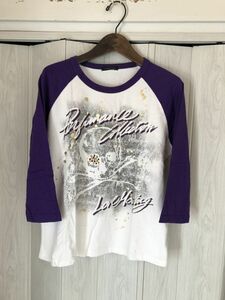 ◆CORNFLAKE/プリント柄入りラグラン七分袖Tシャツ/LL◆g