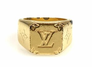 ルイヴィトン　Louis Vuitton　シグネットリング　モノグラム　リング　指輪　サイズ刻印 L／20～21号　M80191　YAS-11790