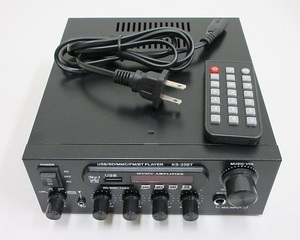 572◇デジタルアンプ オーディオアンプ KS-33BT リモコン付 USB/SD/MMC/FM/BT PLAYER