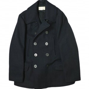 RRL ダブルアールエル 10BUTTON 13STAR WOOL P-COAT 10ボタン13スター ウールピーコート XS ネイビー Double RL メルトン Pコート g15606