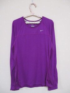 ●　NIKE　ナイキ　● 　ランニング長袖Tシャツ　■　レディス　M　パープル（30430）