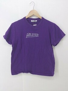 ◇ MILKFED. ミルクフェド ロゴ 半袖 Tシャツ カットソー サイズ S パープル レディース P