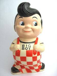 1980’s BIG BOY ビッグボーイ Bobs ボブズ ビンテージ 貯金箱 韓国製 ソフビ TOY アドバタイジング ハンバーガー レストラン KOREA