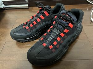 希少 早い者勝ち 程度上 NIKE ナイキ AIR MAX 95 BLACK LASER CRIMSON エアマックス95 ブラック レーザークリムゾン 28cm DA1513-001