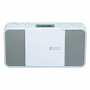 東芝 CDラジオ TY-C251(W) コンパクト スリム ボディー 縦型 ワイドFM 対応 外形寸法 280×149×