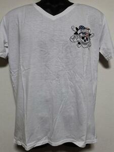 エドハーディー ED HARDY メンズ半袖Tシャツ Lサイズ ホワイト M02CMVUS052 新品 Vネック