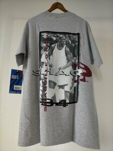 新品 デッドストック 90s ビンテージ USA製 Reebok リーボック シャキールオニール フォトプリント Tシャツ Ｌ ★SHAQシャックアタックNBA