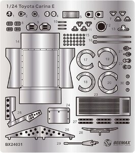 プラッツ/BEEMAX EX24031 1/24 トヨタ カリーナE 1993 BTCC ノックヒル ウィナー用ディテールアップパーツ