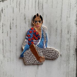 【ワッペン1枚】遠山の金さん★刺繍アイロンワッペン☆アップリケ おもしろ日本和柄時代劇人物桜吹雪キャラクター【おまとめ可】