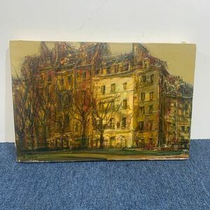 岩見健二 モンパルナス 油絵 絵画 風景画 油彩 真作 美術品 油彩画 人気画家 肉筆原画 大阪府生 デパート百貨店取扱画家 主体美術協会会員