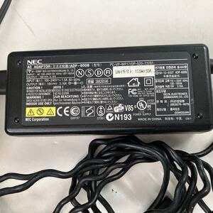 送料無料 NEC 電源アダプタ PC-VP-WP17 ACアダプター 19V 3.16A ノート PC 用 ADP-60DB 通電確認 AC アダプタ 現状渡 電源 画像参照 NC NR