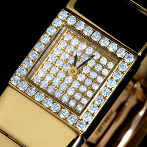 A0960【Cartier】カルティエ TANK MAILLONS LINGOT 純正ダイヤモンド 最高級18金無垢セレブリティレディースQZ