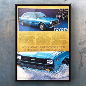 USA 当時物 初代 トヨタ カローラターセル 広告 /カタログ ターセル corolla Tercel AL10 AL11 AL12 AL13 中古 旧車 車 マフラー ホイール