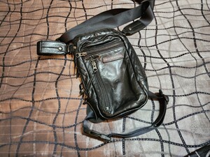 【良品】クシタニ　2WAY LEG BAG ２WAYレッグバッグ　牛革本革　レザーバッグ　バイク ライディング ライダース