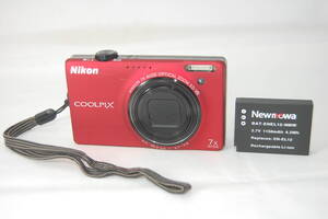 ★外観良好★撮影、記録OK★簡易チェック済み★ Nikon ニコン COOLPIX S6000 フラッシュレッド #F-667