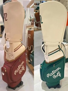 ラスト★キャリー付きmalbon golf ●マルボンゴルフ　キャディバッグマルボンキャリー付きグリーン