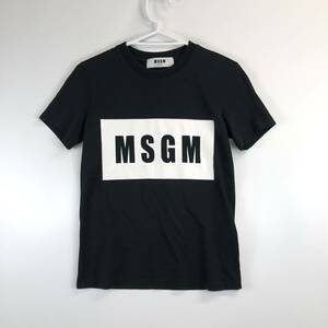 イタリア製 MSGM／エムエスジーエムミラノ 半袖Tシャツ ブラック レディースXSサイズ 2741MDM95