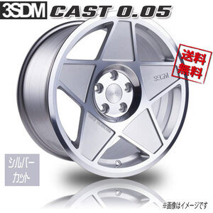 3SDM CAST 0.05 シルバーカット 18インチ 5H100 9.5J+35 1本 73 業販4本購入で送料無料