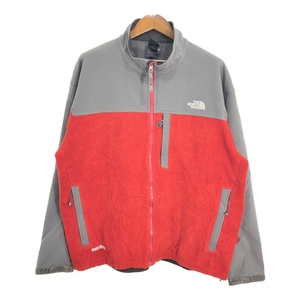 THE NORTH FACE ノースフェイス フリースジャケット アウトドア 大きいサイズ レッド (メンズ XXL) 中古 古着 R0835