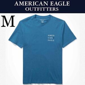 新品タグ付き☆American Eagle半袖ＴシャツM ブルー アメリカンイーグル