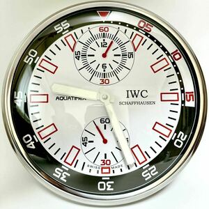 【訳アリ】 レア IWC アクアタイマー AQUATIMER 非売品 ショールーム 掛け時計 掛時計 クォーツ式 西洋 ホワイト シャウハウゼン 家具