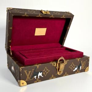 超希少 LOUIS VUITTON ルイヴィトン モノグラム コフレポリバレント ジュエリー ケース ボックス 小物入れ トランク 猫 ネコ アクセサリー