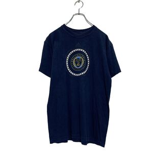 adidas 半袖 プリントTシャツ L ネイビー アディダス クルーネック フィラデルフィア 古着卸 アメリカ仕入 a604-7393