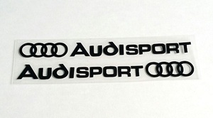 1送料込○○○○Ａｕｄｉ sports 黒ステッカー２点セット1101