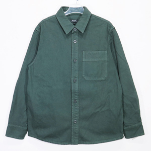 A.P.C. アーペーセー BASILE キャバリエオーバーシャツ 24232-1-70421 ロングスリーブ 長袖 グリーン Octk