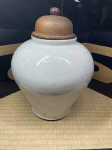 朝鮮美術　李朝　白磁　壺　茶入　蓋壺 煎茶道具 時代唐物