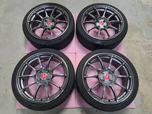 【軽量/2021年35週製】 ヨコハマ アドバン レーシング RZⅡ　17×7.5J +35 4H98 ミシュラン PILOT SPORT4　205/40ZR17 アバルト フィアット