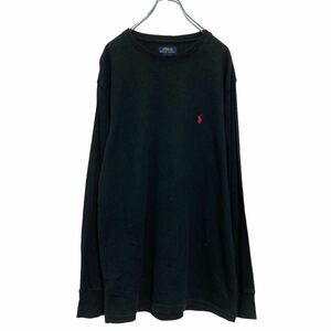 POLO RALPH LAUREN 長袖 ロゴTシャツ XL ブラック ポロラルフローレン ビッグサイズ ロンT ロングTシャツ 古着卸 アメリカ仕入 a608-6395