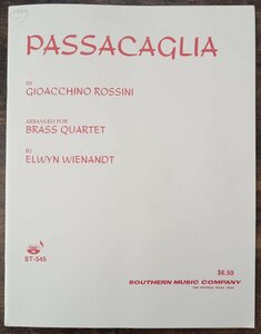送料無料 金管4重奏楽譜 G.ロッシーニ：パッサカリア 2Trp/2Trb トランペット・トロンボーン・アンサンブル