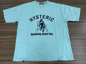 ★11913-48 ヒステリックグラマー/HYSTERIC GLAMOUR DIZZY&MILKY HYSTERIC ガールプリント 半袖 Tシャツ メンズ Lサイズ グリーン系★