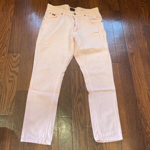 Lee×ナノユニバース カラージーンズ sizeS 28 ジャストカット テーパード スキニー ピンク 春色