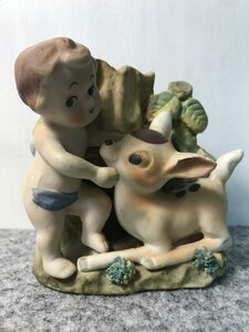 1960s バンビと天使 陶器 置物 プランター ビンテージ ミッドセンチュリー bambi 60s 70s