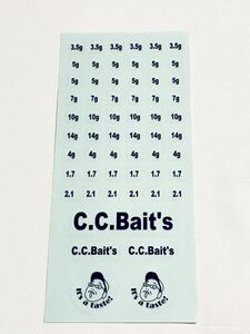 C.C.Baits　ウエイトステッカー　未使用