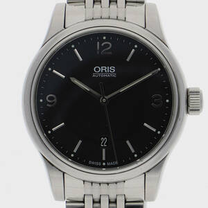 ORIS オリス 7594 クラシックデイト ブラックダイヤル SS 自動巻き メンズ 【124108】