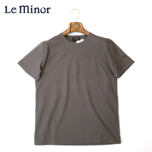 【40％OFF・新品・2(M)】Le minor（ルミノア）コットンメリヤス 半袖クルーネックカットソー グレー 61419-Antracite