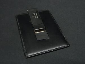 1円 GUCCI グッチ 030 2118 1580 レザー マネークリップ 札ばさみ メンズ レディース ブラック系×シルバー系 FL2842