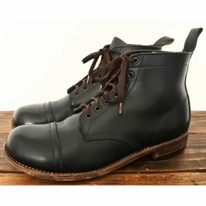 ジュリアン ブーツ キャップトゥ US12 30cm クロムエクセル ブラック Julian Boots 茶芯 レザー 革靴 RRL ワーク ホーウィン