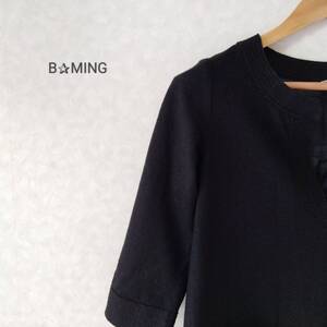 B:MING by BEAMS ビーミング by ビームス トップス シャツ プルオーバー 無地 ラウンドネック 長袖 レディース サイズS ブラック SJJ80