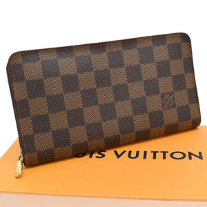 ルイヴィトン ポルトモネジップ ラウンドファスナー長財布 N61728 ダミエエベヌ ブラウン LOUIS VUITTON