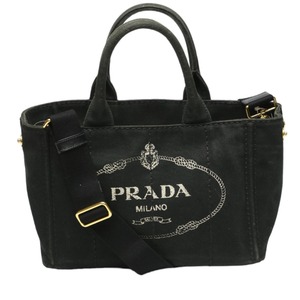 プラダ トートバッグ 1BG439 カナパトート トートバッグ PRADA ブラック レディース 中古