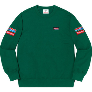 Supreme × HONDA × Fox Racing 19FW Week6 HRC Box Logo Crewneck Dark Green Small オンライン購入 国内正規タグ付シュプリーム Sサイズ